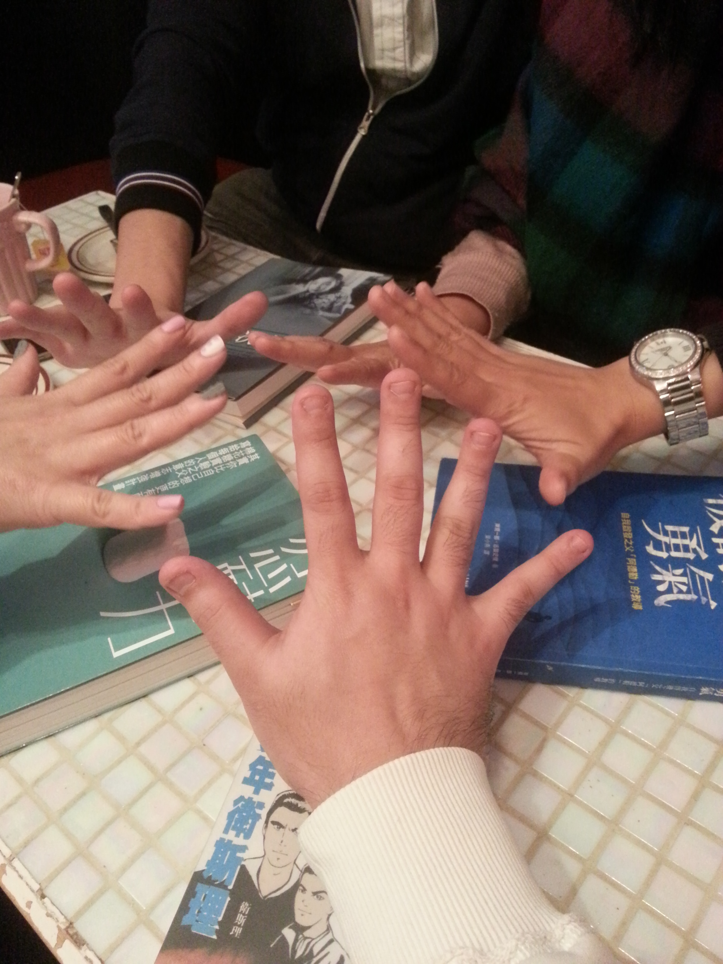 合照手勢Five